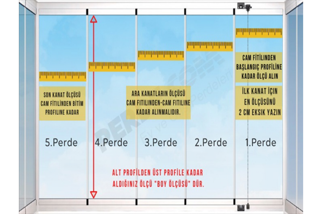 Cam Balkon Plise Perde Ölçüsü Nasıl Alınır
